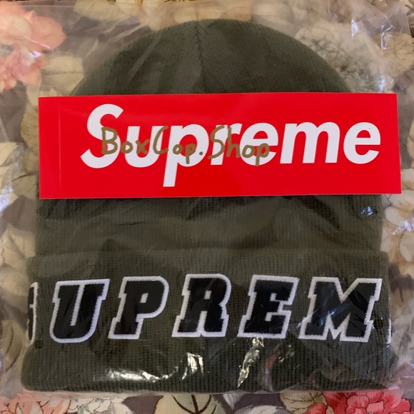 Supreme Deadstock Olive Felt Beanie - Picture 3 of 3